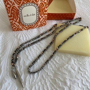 Stella & Dot Zoe Lariat Beaded Necklace 42" long IOB